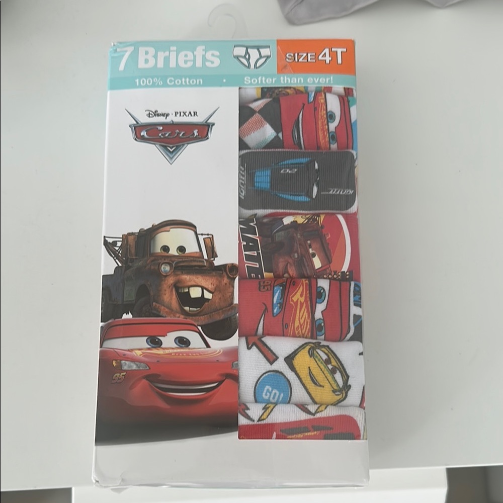 Red and Blue Cars Briefs with Lightning McQueen